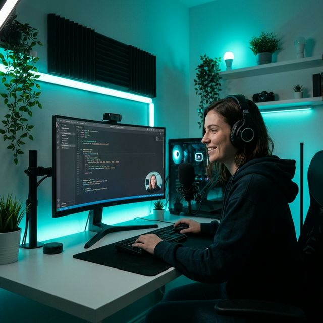 Developer streaming code